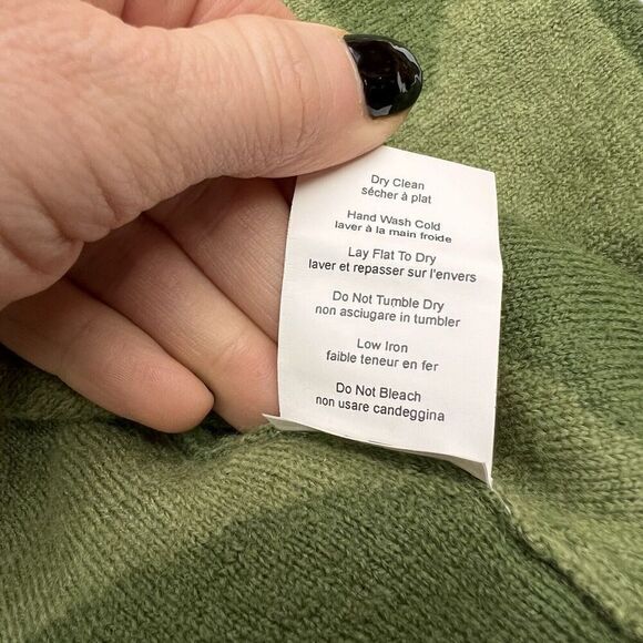 Neve Valerie Boiled Wool Jacket Medium  Leaf Print Toggle Collared Preppy Green - Picture 11 of 13